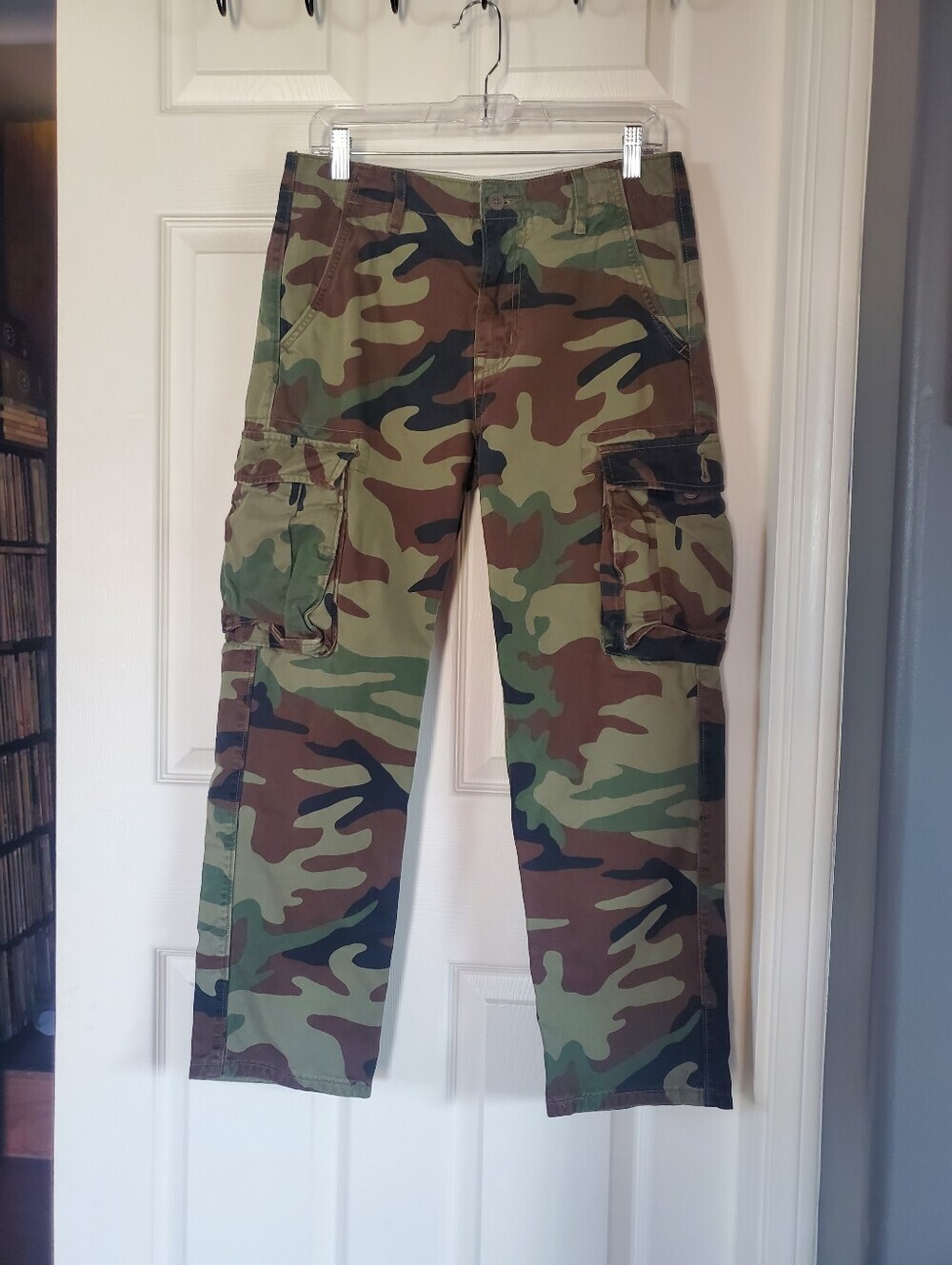 Levi's Camo Cargo Pants Green Woodland Straight Leg Men's Size 29X30